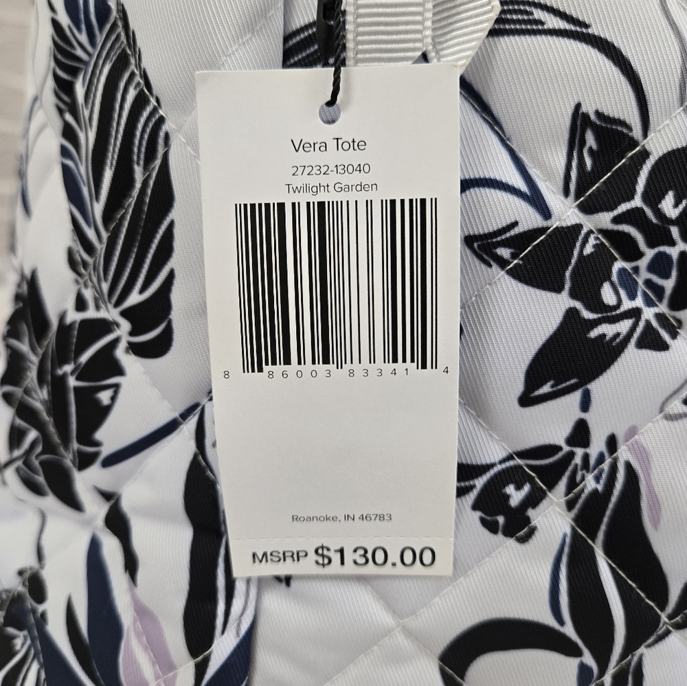 Vera Bradley Vera Tote Bag Twilight Garden - Picture 5 of 15